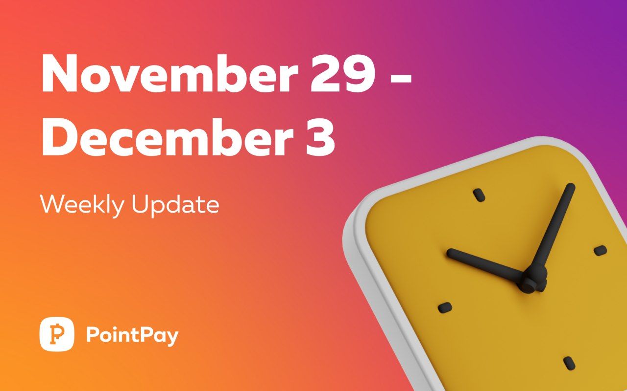 Weekly update from PointPay (November 29 — December 3, 2021)