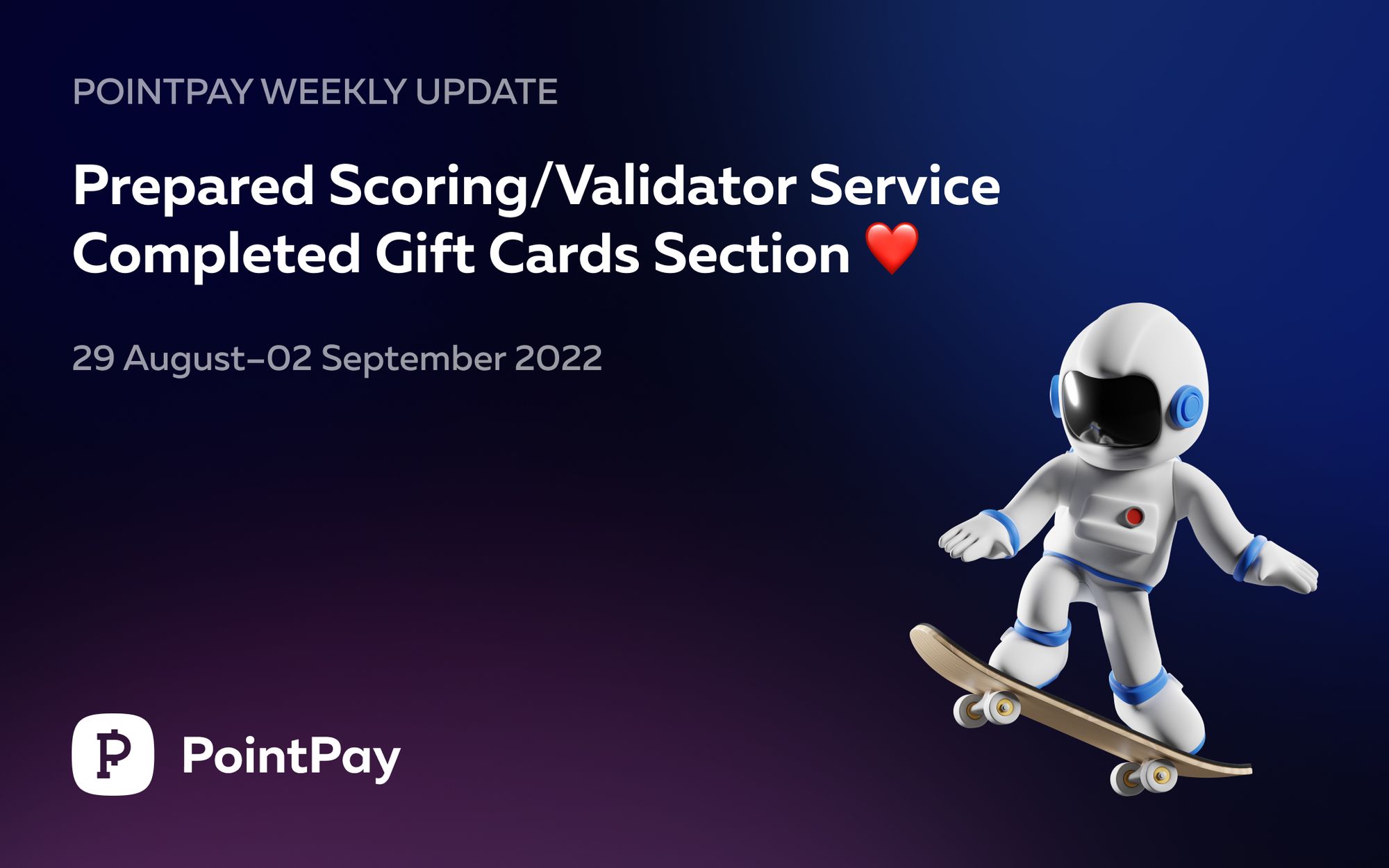 PointPay Weekly Update (29 August–02 September, 2022)