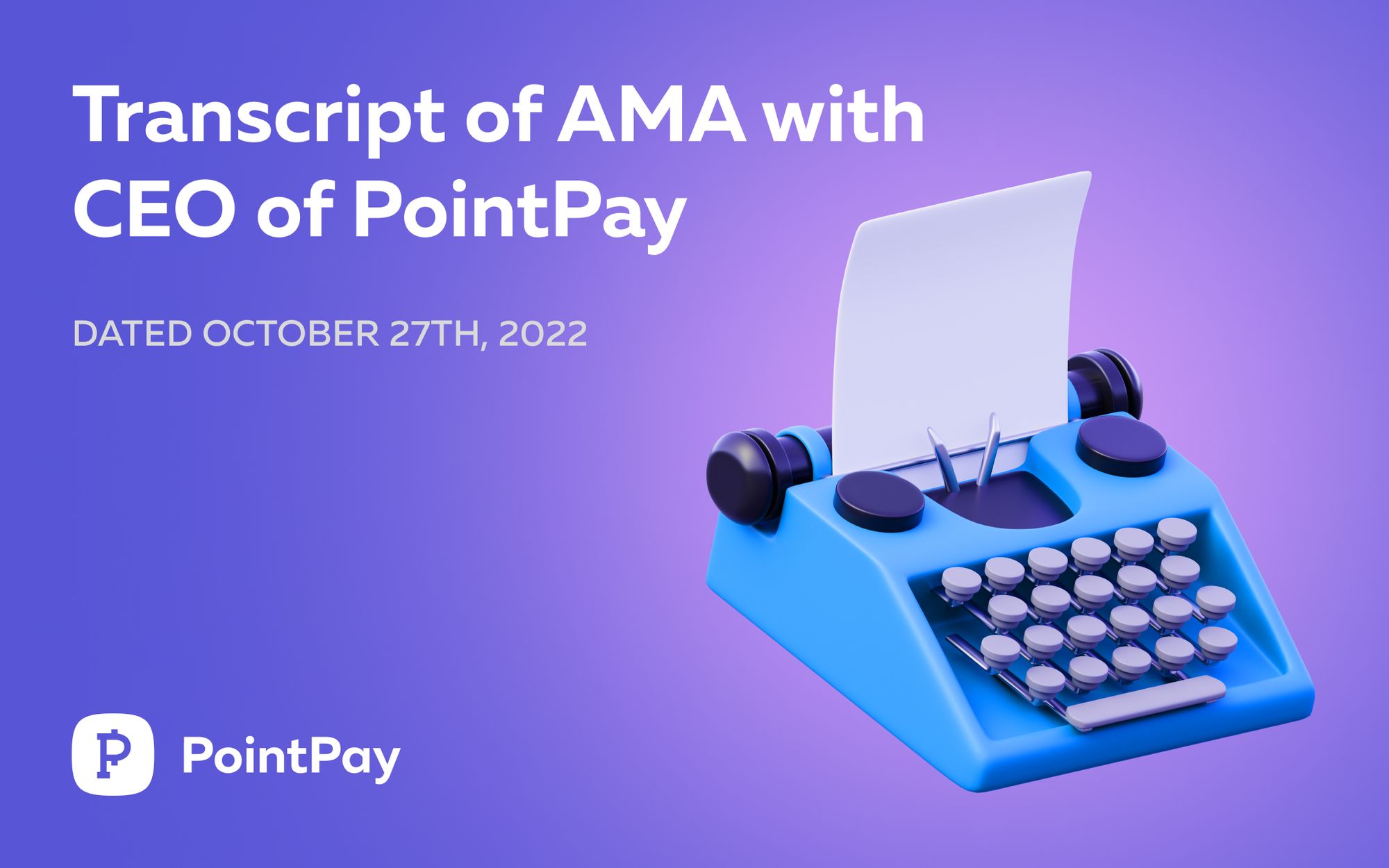 Transcript of AMA with CEO of PointPay – Vladimir Kardapoltsev