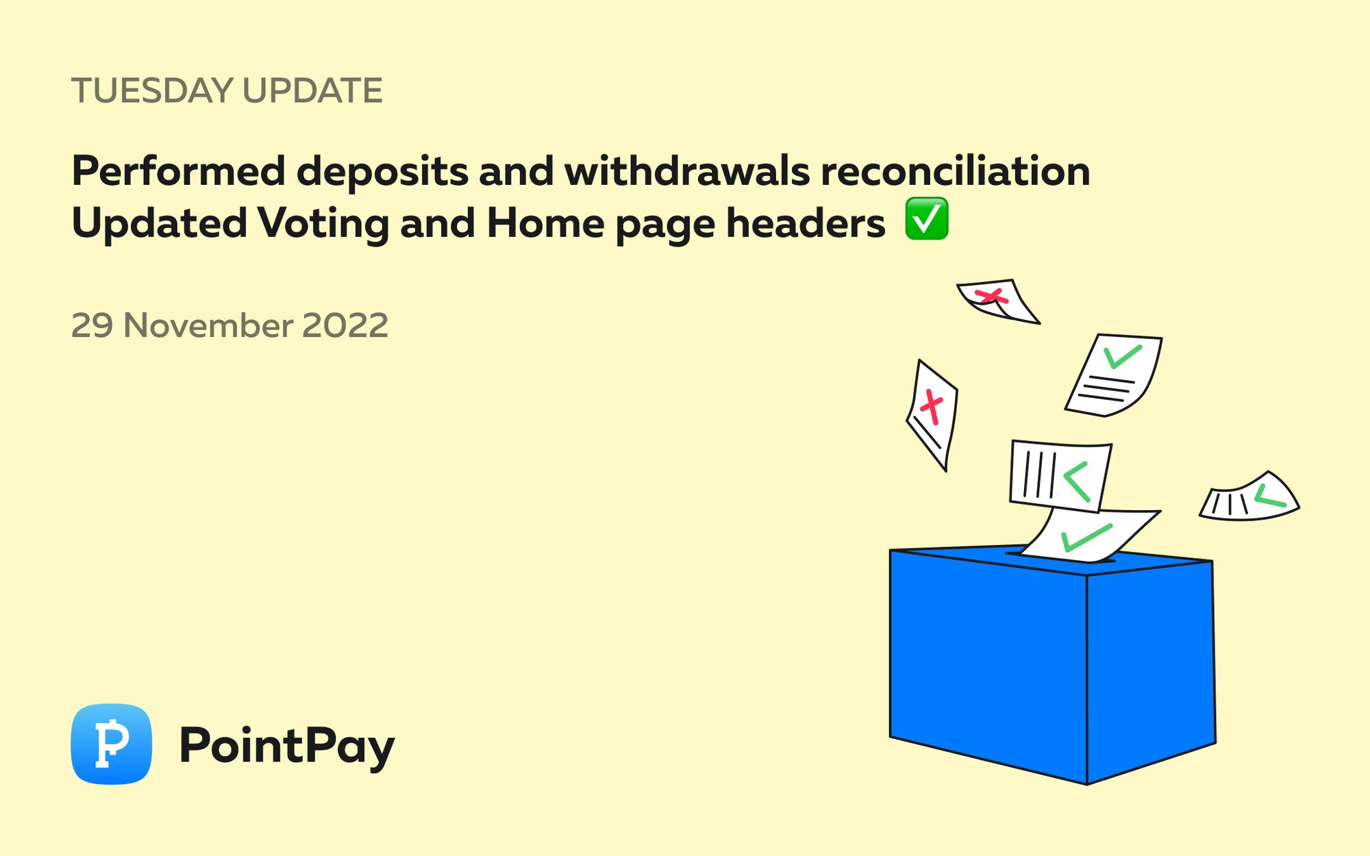 PointPay Tuesday Update