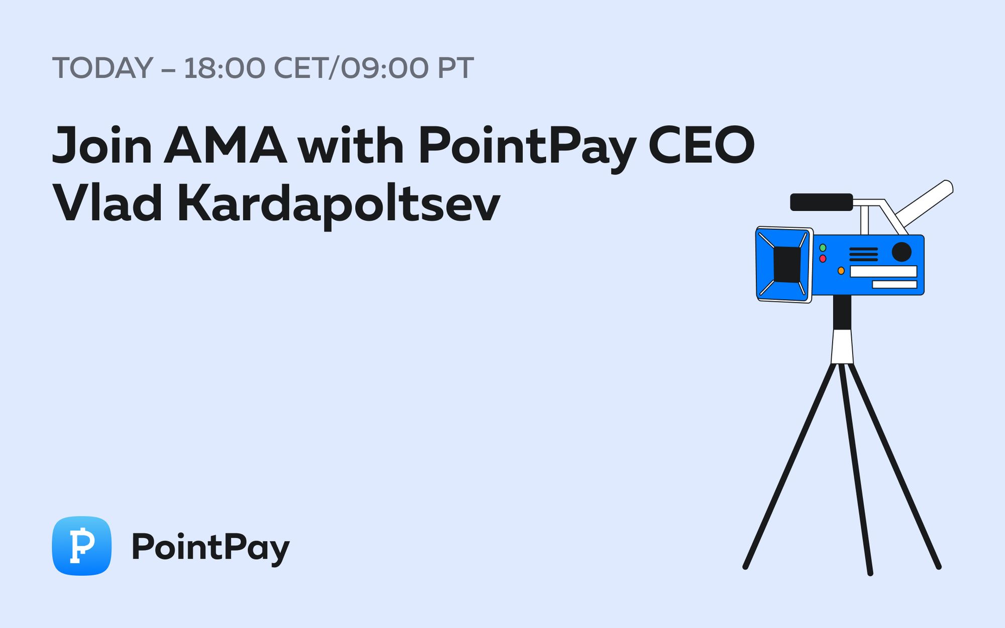 Join AMA with PointPay CEO Vladimir Kardapoltsev on the 23rd of February (18:00 CET time)