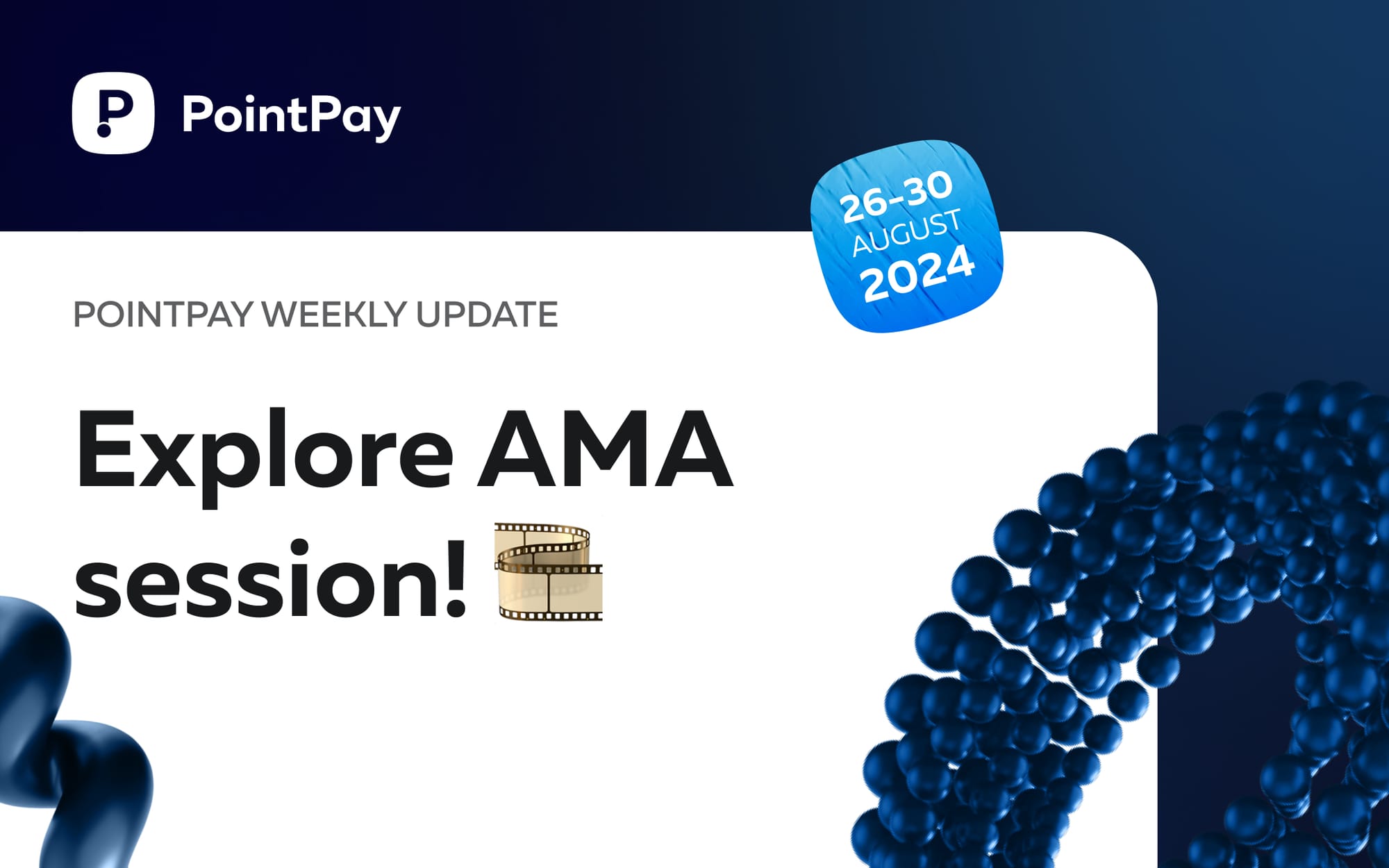 PointPay Weekly Update (26 - 30 August)