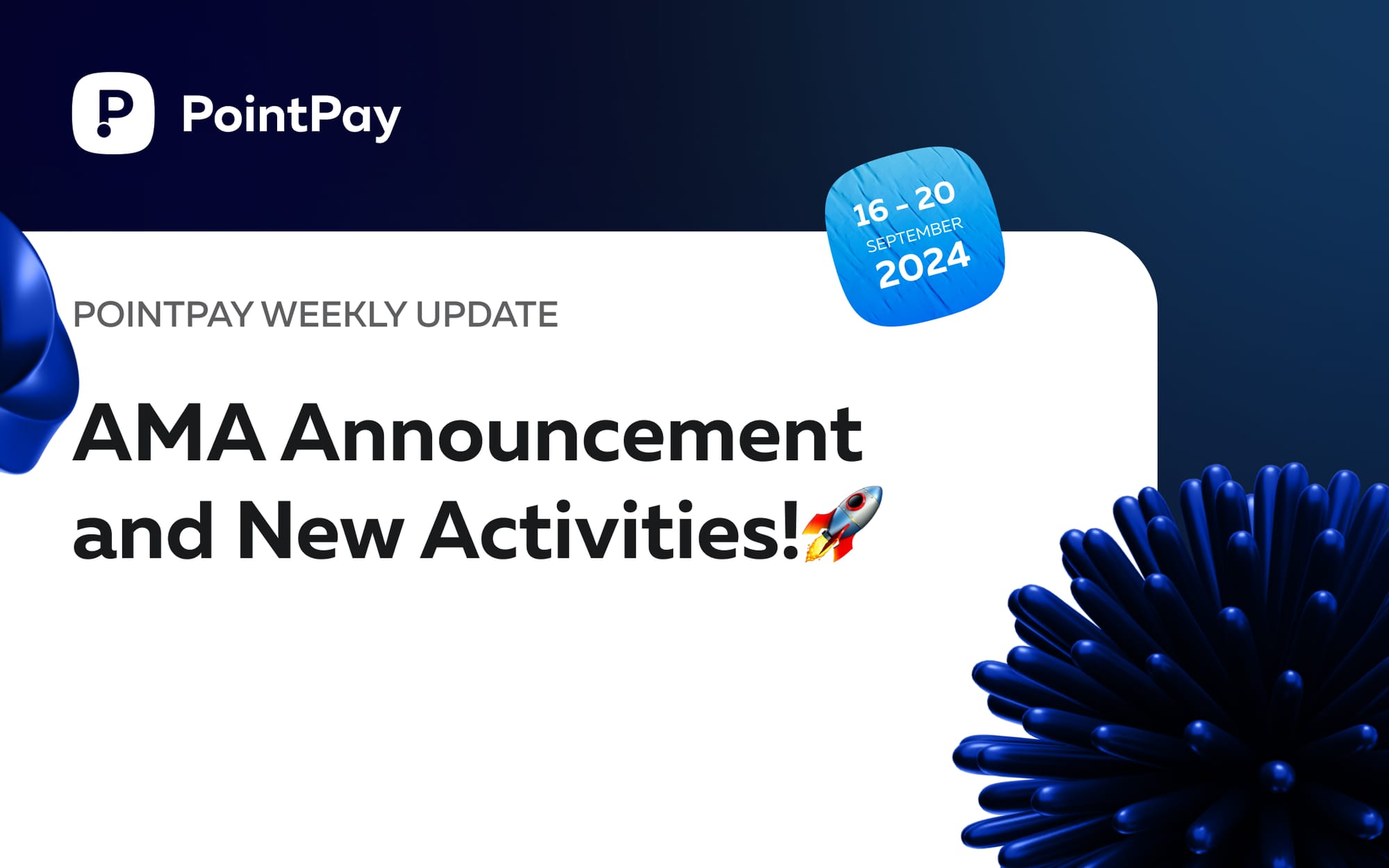 PointPay Weekly Update (September 16 - 20)