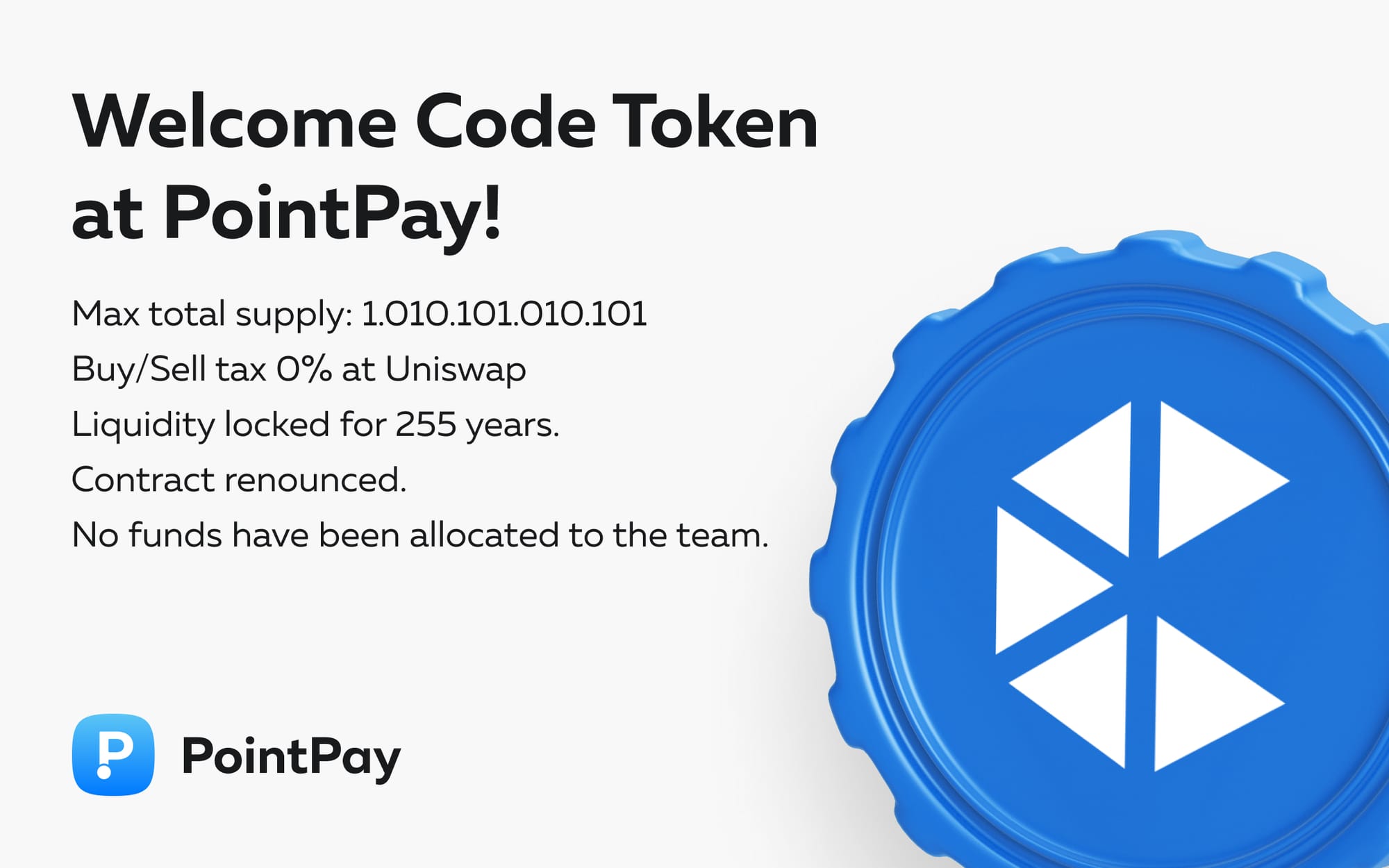 Introducing Code Token ($CODE): A New Era of Community-Driven Cryptocurrency on PointPay!