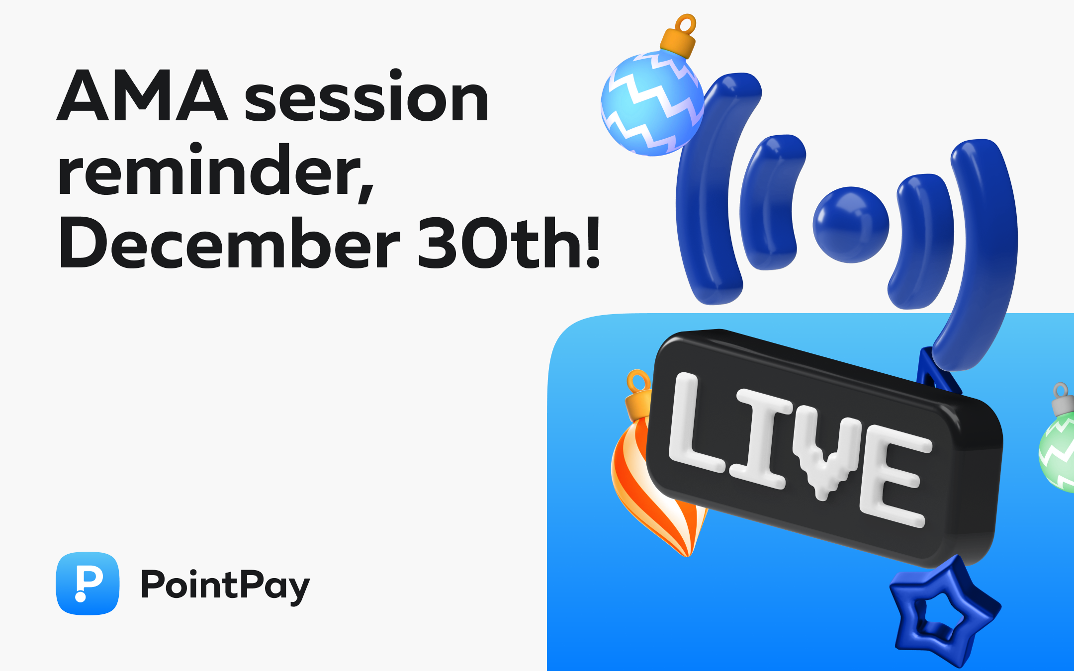 AMA session reminder, 30th December!