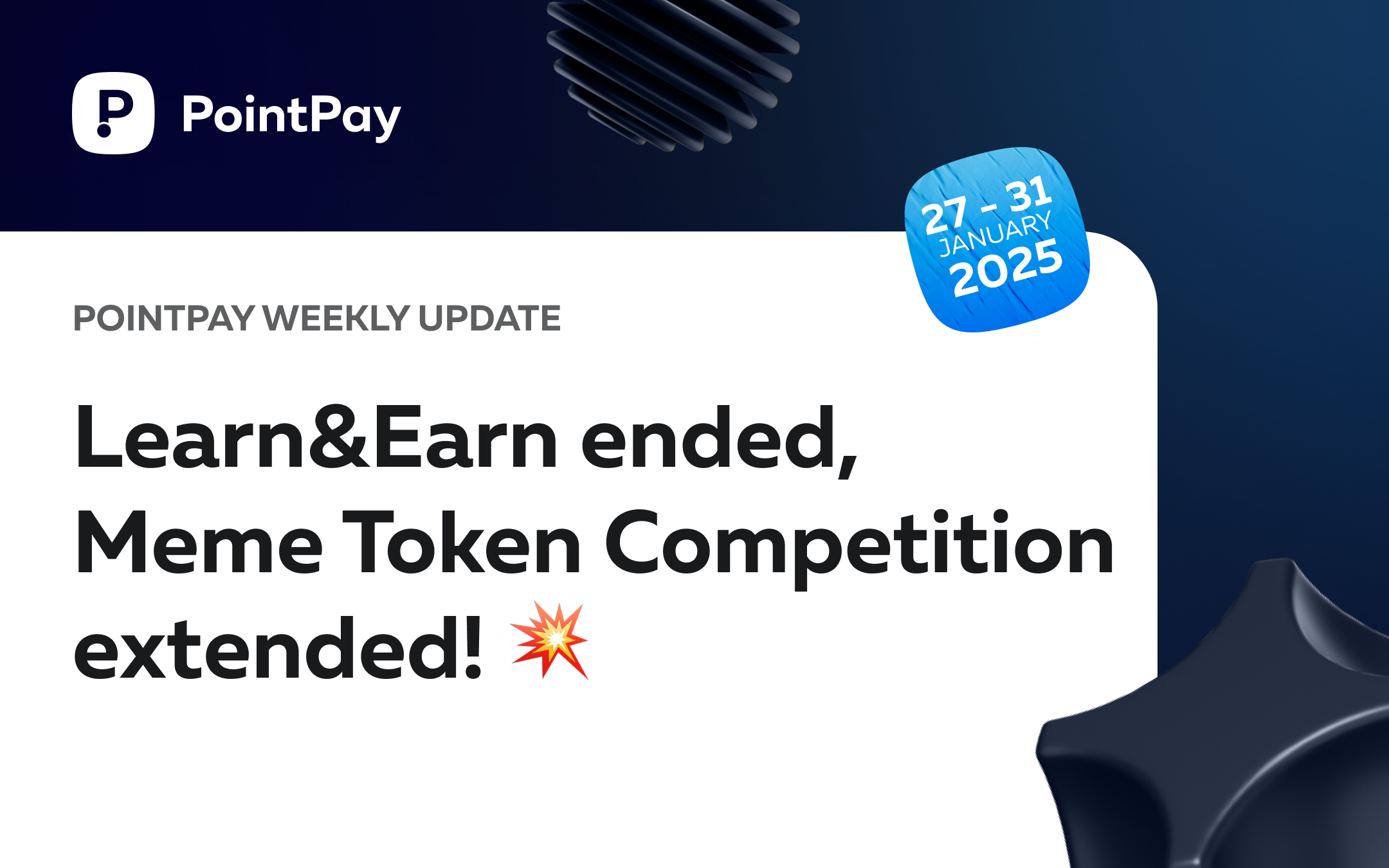 PointPay Weekly Update (27 - 31 January)