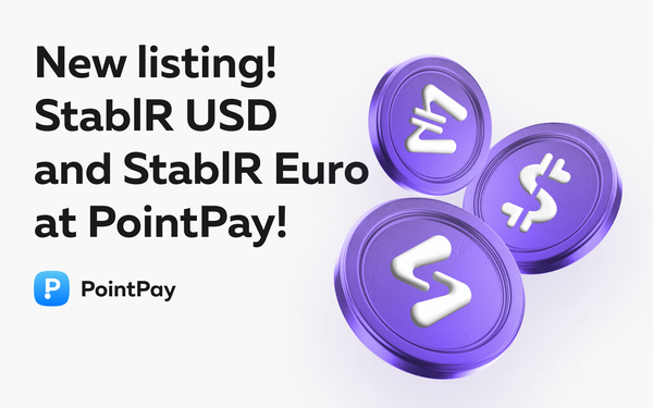 StablR USD and StablR Euro Stablecoins are now available on PointPay!