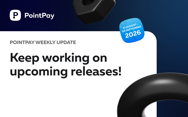 PointPay Weekly Update (31 August - 04 September)